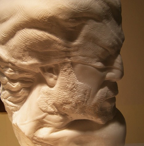 due volti marmo statuario di carrara   50x45x30 (1)