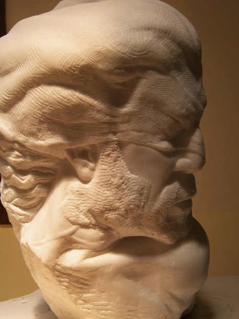 due volti marmo statuario di carrara   50x45x30 (1)